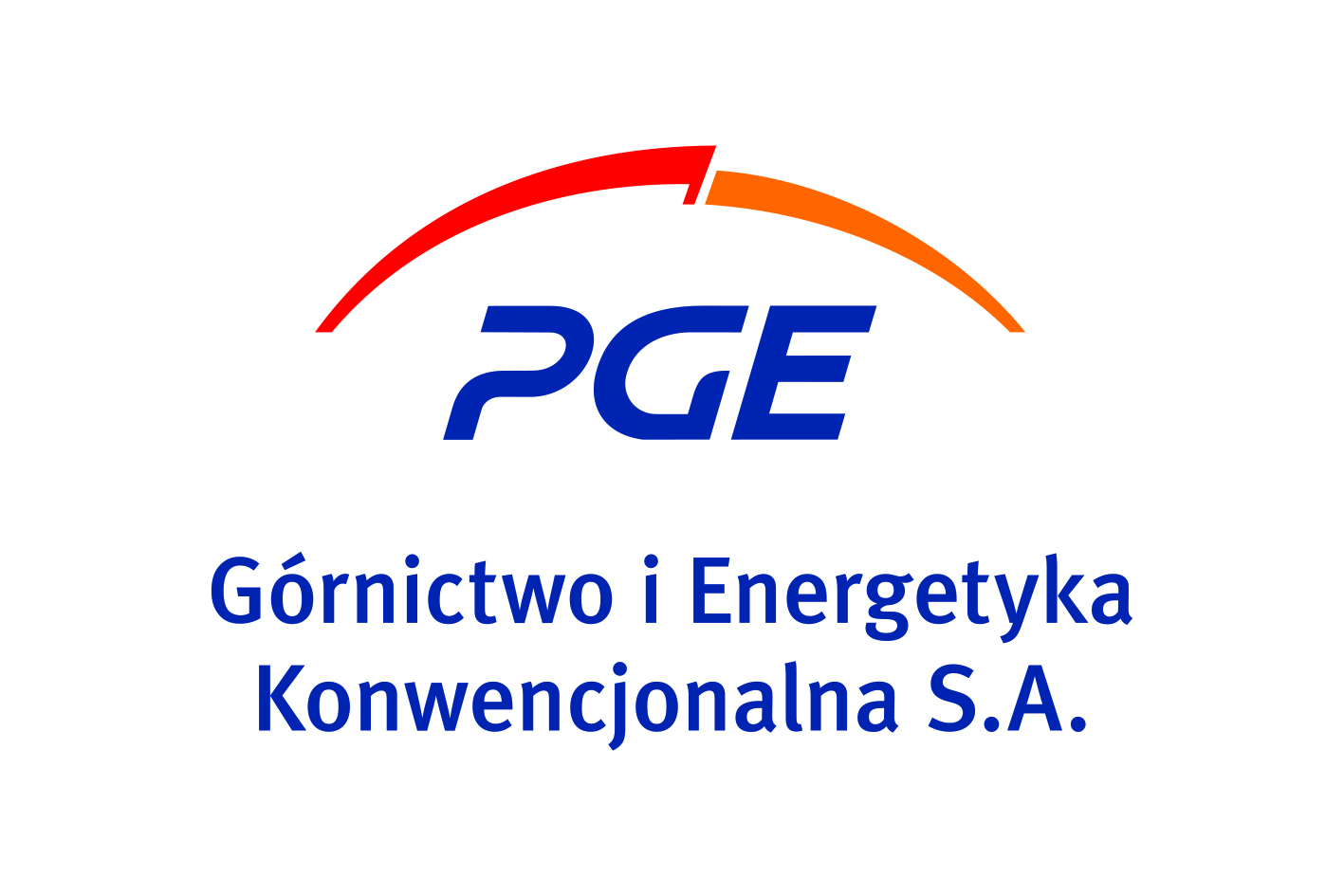 logo PGE GiEK SA pion CMYK litery granatowe PGE